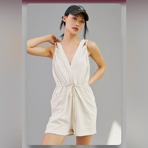 Anthropologie Daily Practice The Playa Del Amore Romper Size Medium - Picture 1 of 4